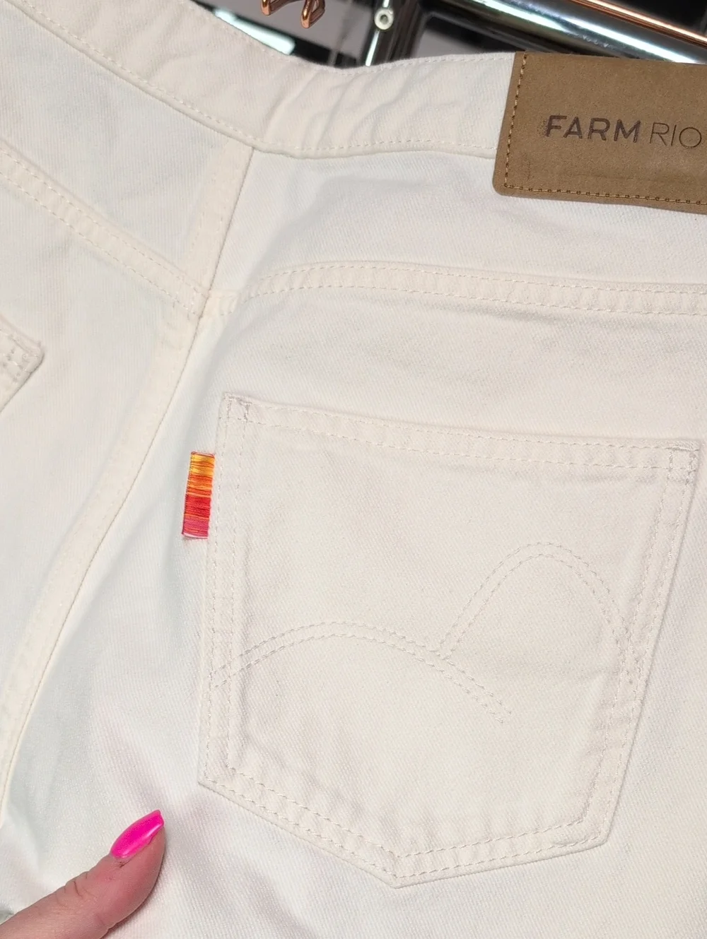 Farm Rio NWT Women's White Crochet Shorts - Picture 6 of 11